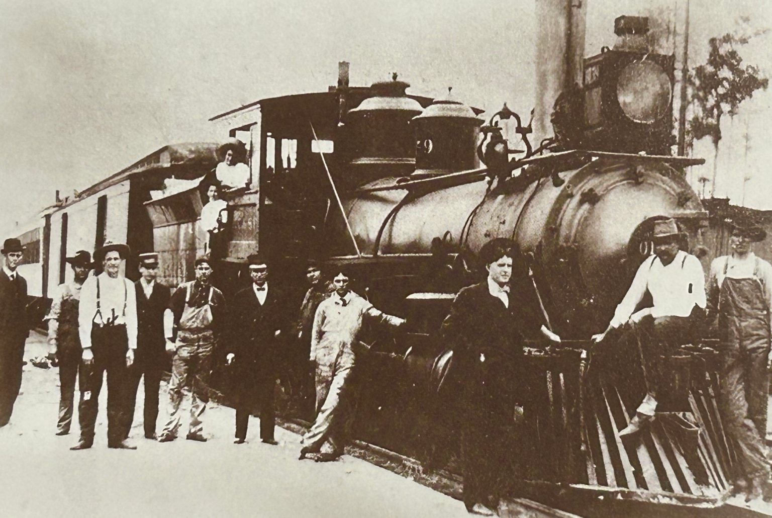 Railroad workers at the Santa Fe Depot