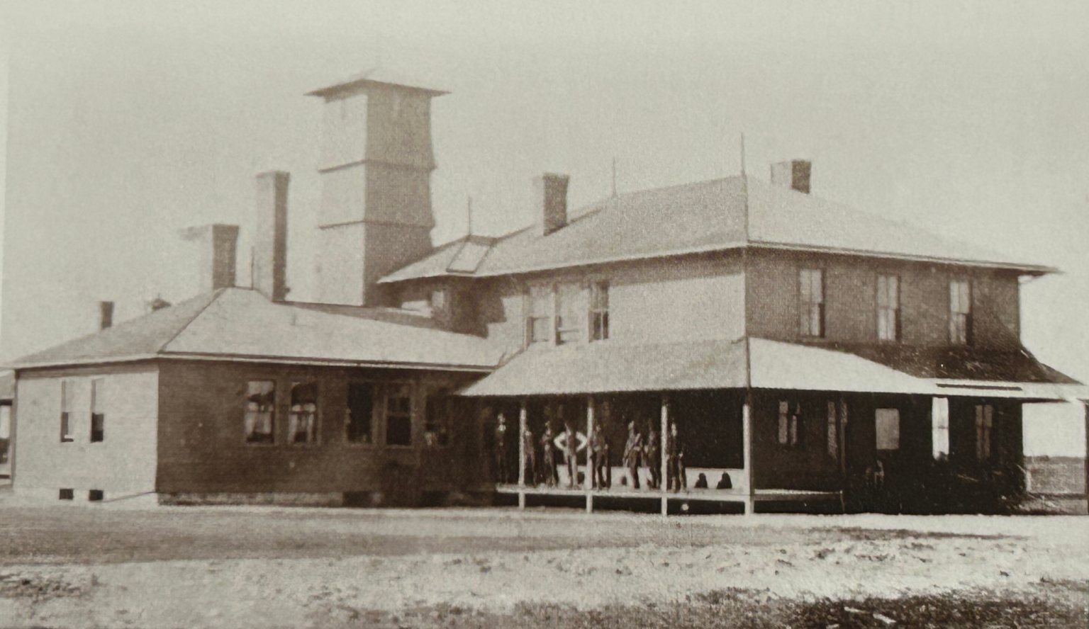The wooden Santa Fe Hospital